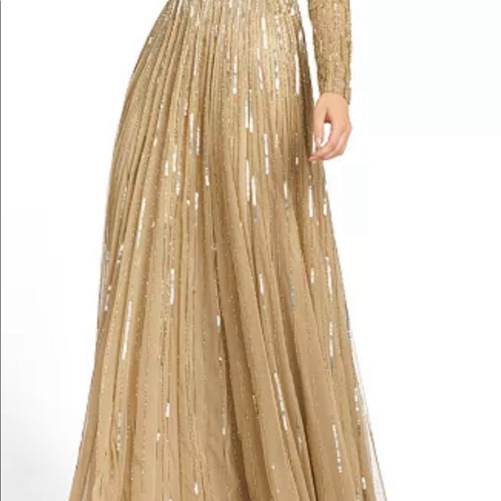 Beautiful Gold Mac Duggal Gown - Picture 2 of 3